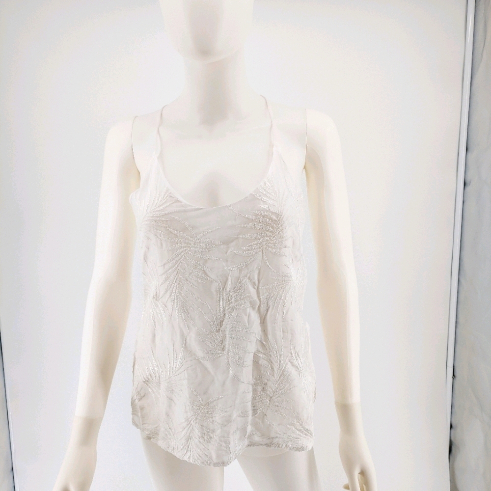 Language Los Angeles White Racer Back Tank Top NWT
